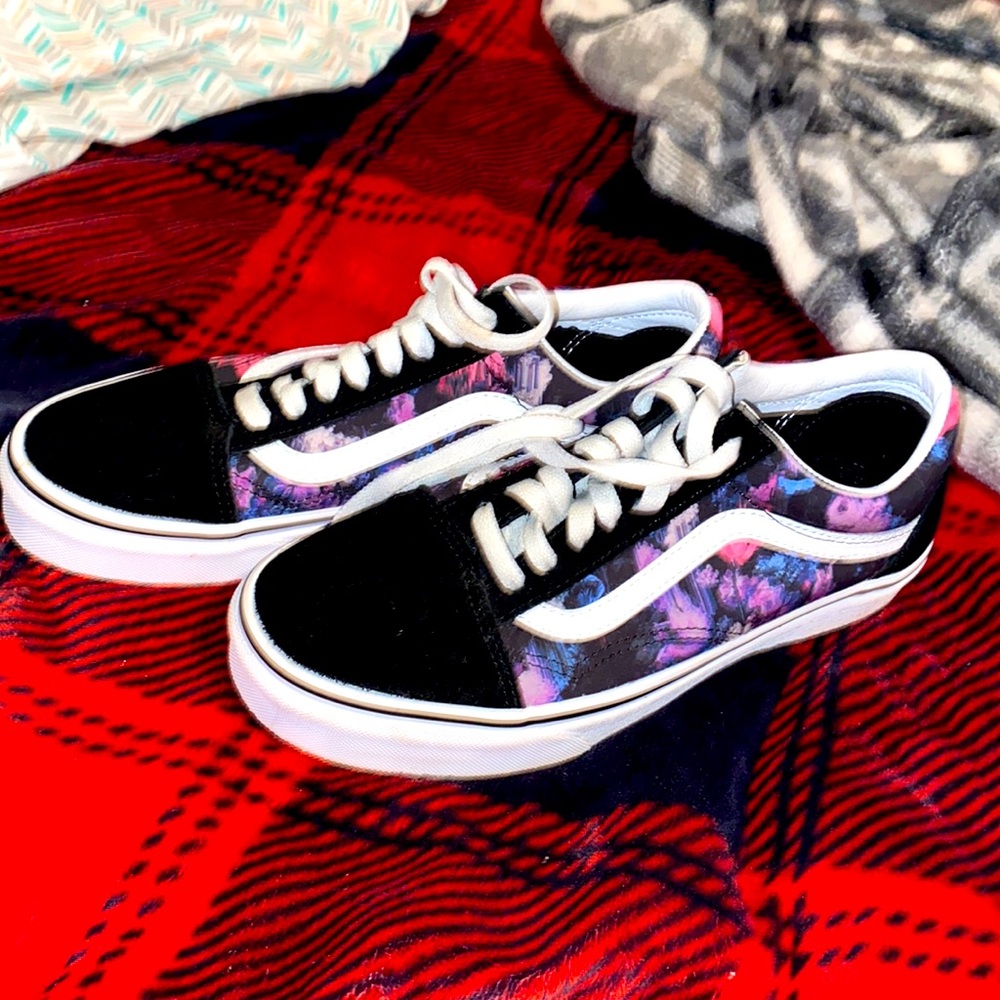 Floral Vans size 8